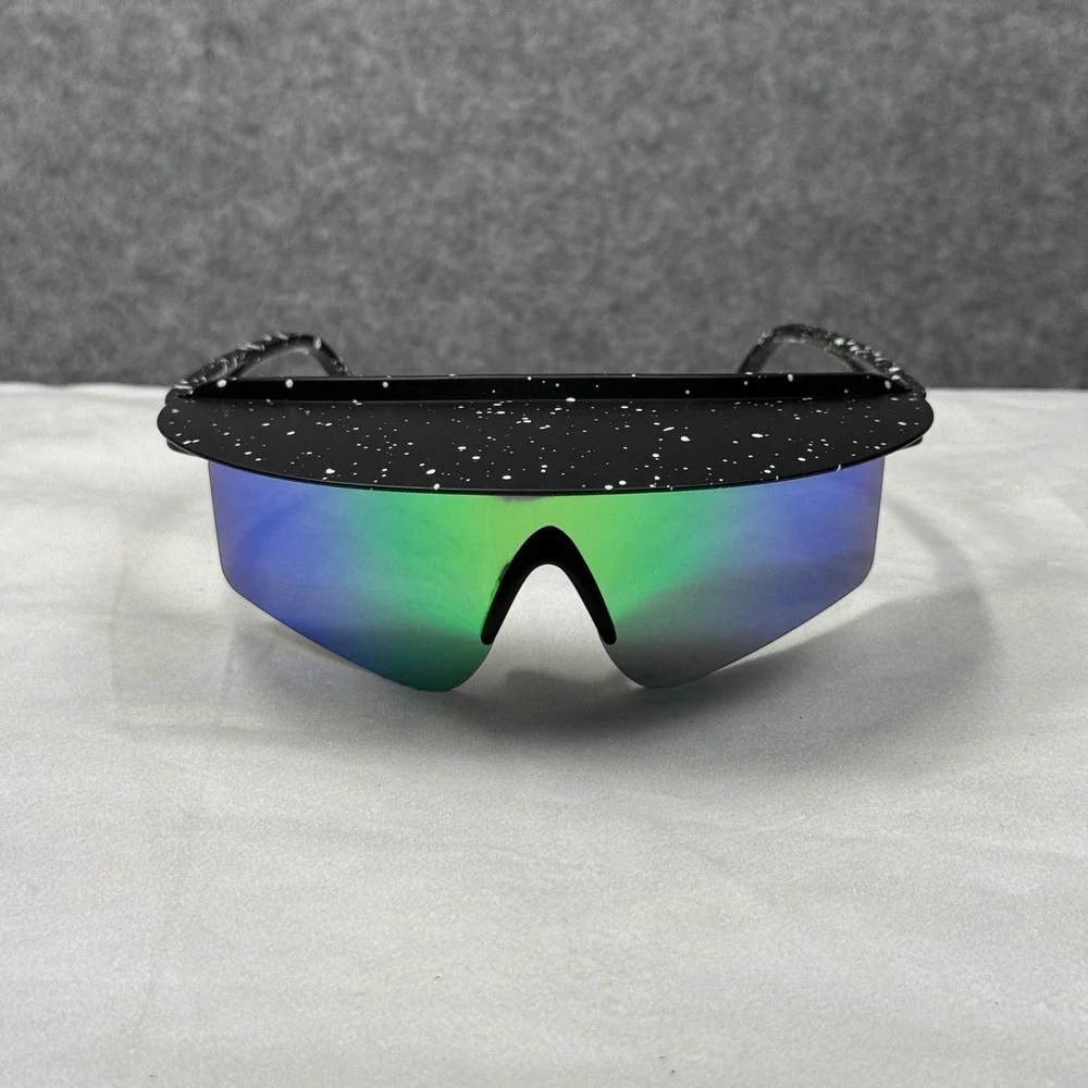 Tipsy Elves Major Lazer‎ Visor Sunglasses Black Splatter Mirrored TE-SSG593 NEW
